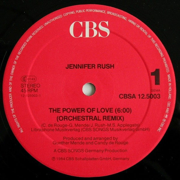 Jennifer Rush - The Power Of Love (Orchestral Remix) (LP Tweedehands)