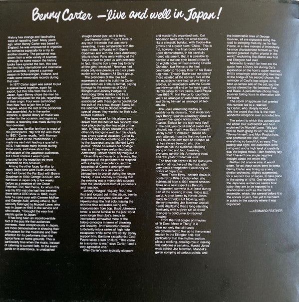 Benny Carter - Live And Well In Japan! (LP Tweedehands)