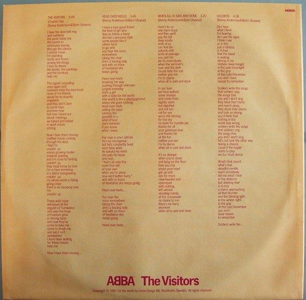 ABBA - The Visitors (LP Tweedehands)