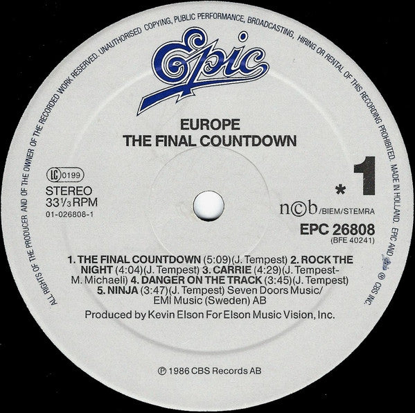 Europe - The Final Countdown (LP Tweedehands)