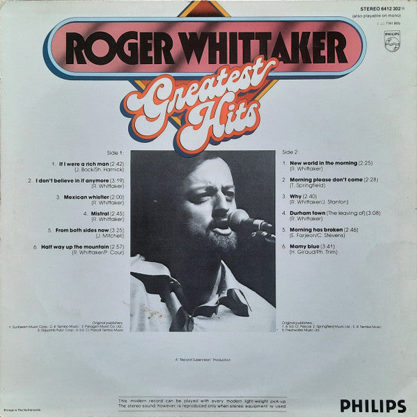 Roger Whittaker - Greatest Hits (LP Tweedehands)