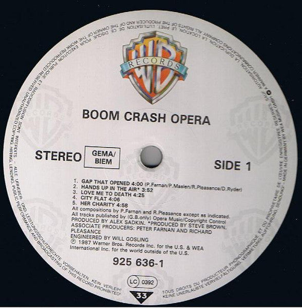 Boom Crash Opera - Boom Crash Opera (LP Tweedehands)