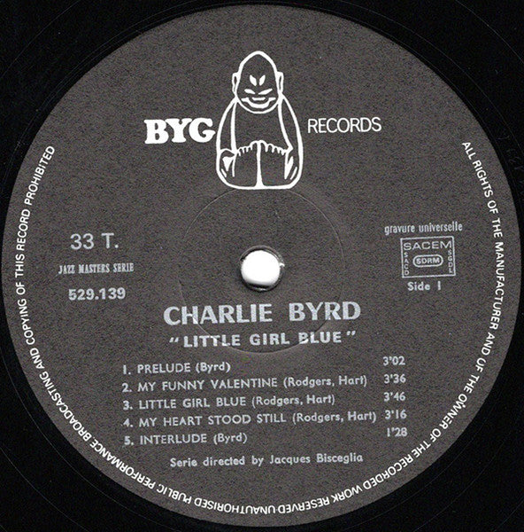 Charlie Byrd - Little Girl Blue (LP Tweedehands)