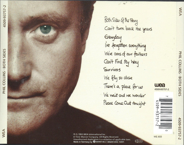 Phil Collins - Both Sides (CD)