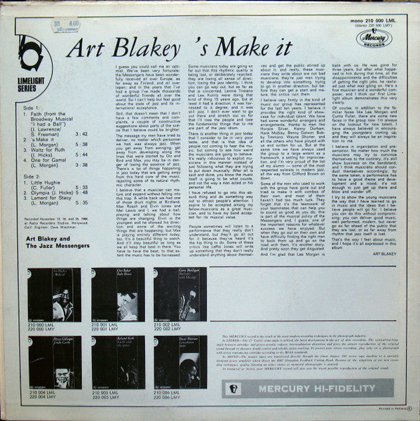 Art Blakey - 'S Make It (LP Tweedehands) - Discords.nl