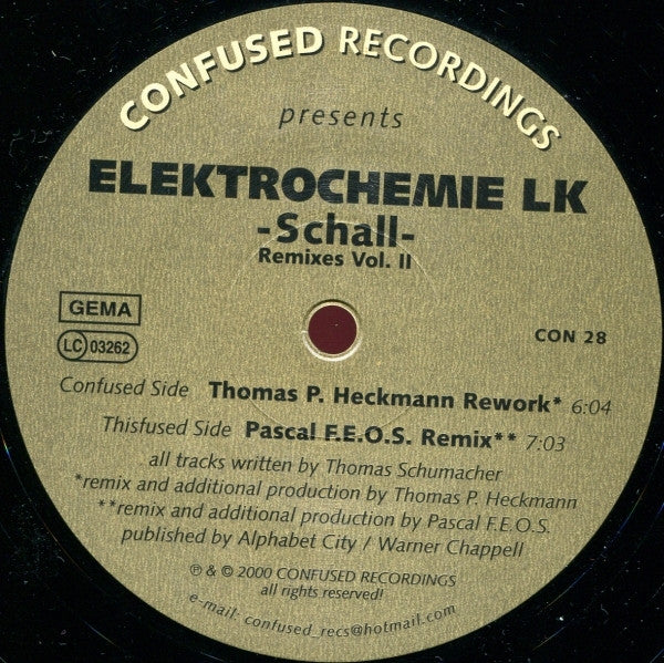 Elektrochemie LK - Schall Remixes Vol. II (12" Tweedehands)