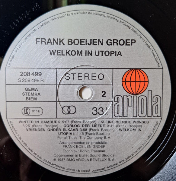 Frank Boeijen Groep - Welkom In Utopia (LP Tweedehands)