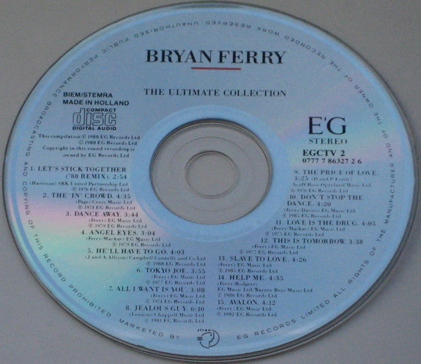 Bryan Ferry With Roxy Music - The Ultimate Collection (CD)