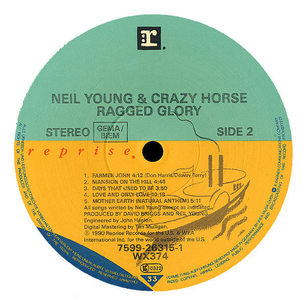 Neil Young + Crazy Horse - Ragged Glory (LP Tweedehands)