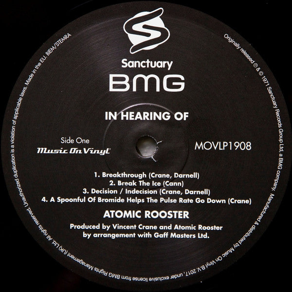 Atomic Rooster - In Hearing Of (LP Tweedehands)