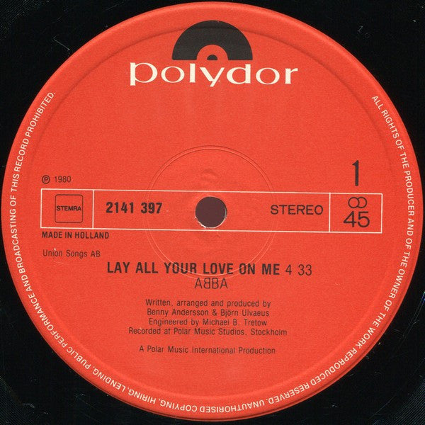 ABBA - Lay All Your Love On Me (LP Tweedehands)