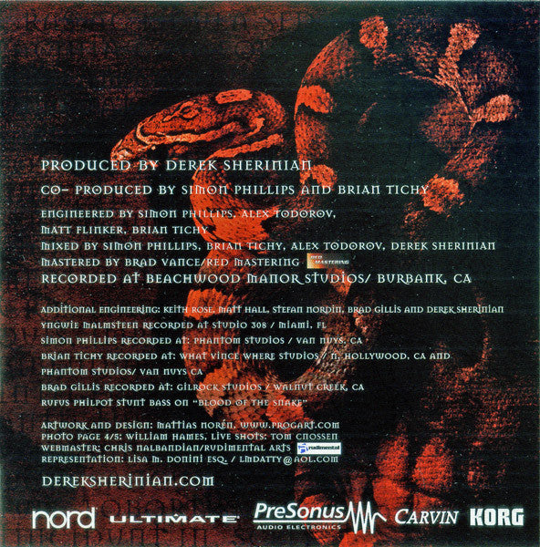 Derek Sherinian - Blood Of The Snake (CD)