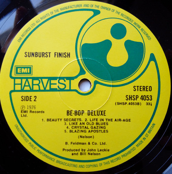 Be Bop Deluxe - Sunburst Finish (LP Tweedehands)