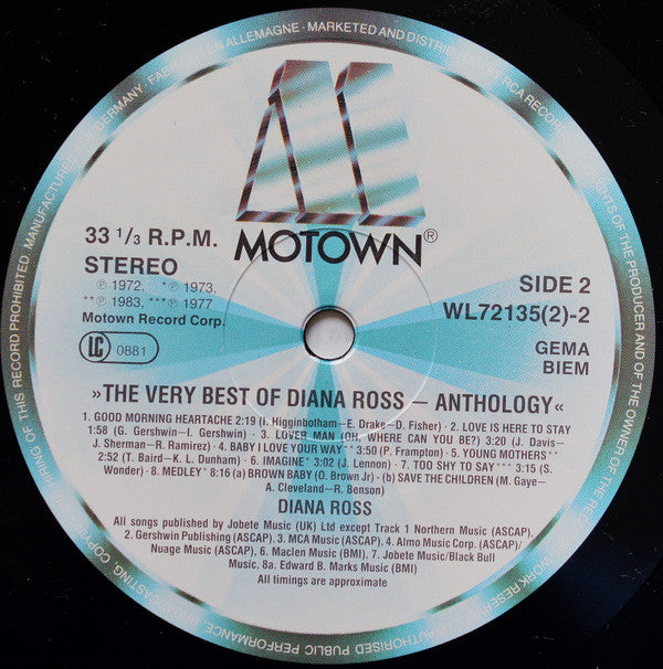 Diana Ross - The Very Best Of Diana Ross - Anthology (LP Tweedehands)