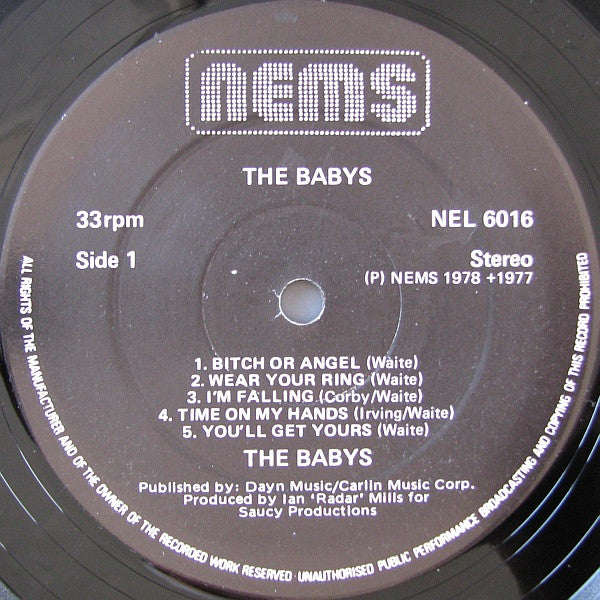 Babys, The - The Babys (LP Tweedehands)