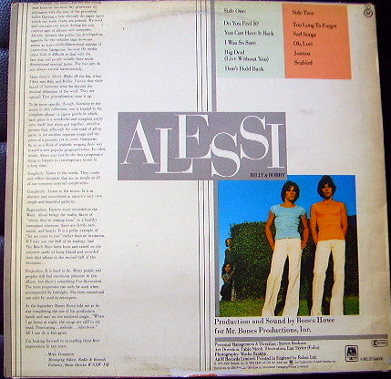 Alessi - Alessi (LP Tweedehands) - Discords.nl