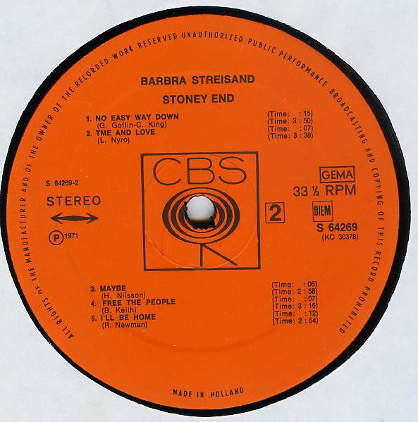 Barbra Streisand - Stoney End (LP Tweedehands)