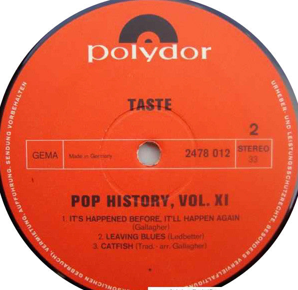 Taste - Pop History Vol 11 (LP Tweedehands)