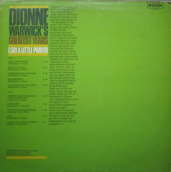 Dionne Warwick - Greatest Years Vol. 6 / I Say A Little Prayer (LP Tweedehands)