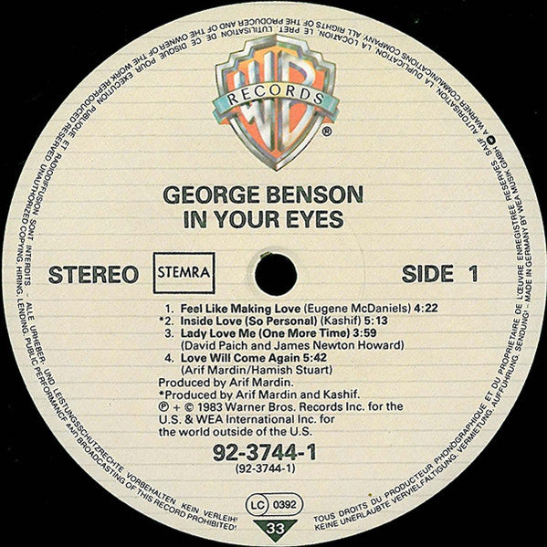 George Benson - In Your Eyes (LP Tweedehands)