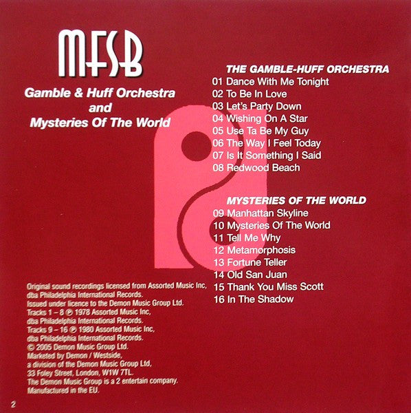 MFSB - Gamble & Huff Orchestra And Mysteries Of The World (CD)