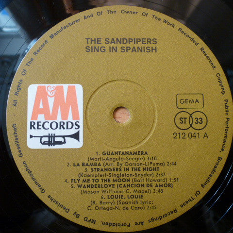 Sandpipers, The - Sing In Spanish (LP Tweedehands)