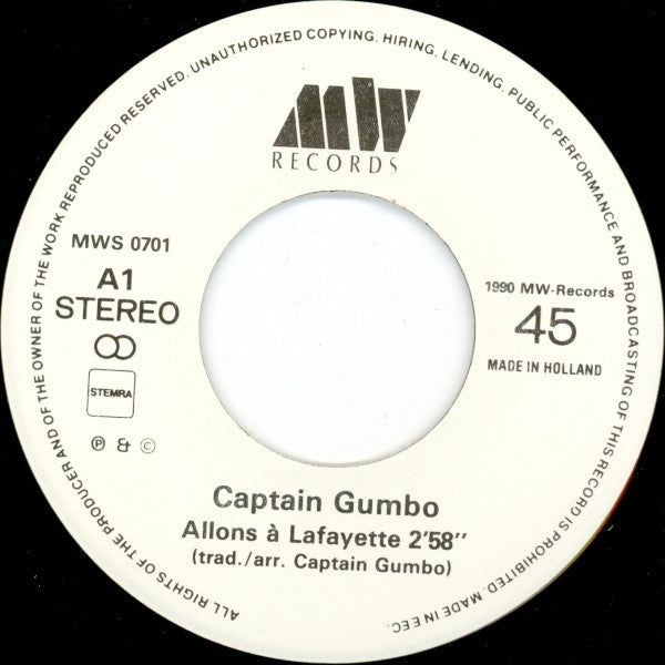 Captain Gumbo - Allons A Lafayette / Toot Toot (7-inch Tweedehands) - Discords.nl