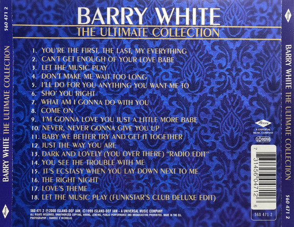 Barry White - The Ultimate Collection (CD) - Discords.nl