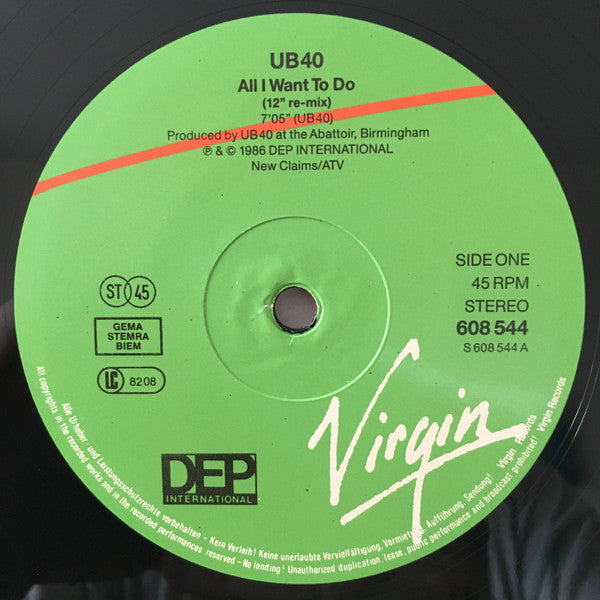 UB40 - All I Want To Do (12" Tweedehands)