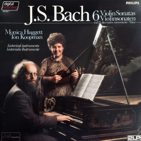 Johann Sebastian Bach, Monica Huggett, Ton Koopman - 6 Violin Sonatas (LP Tweedehands)