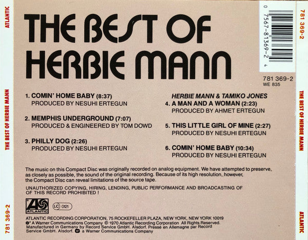 Herbie Mann - The Best Of Herbie Mann (CD Tweedehands)