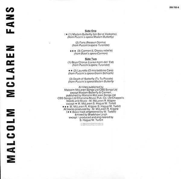 Malcolm McLaren - Fans (LP Tweedehands)