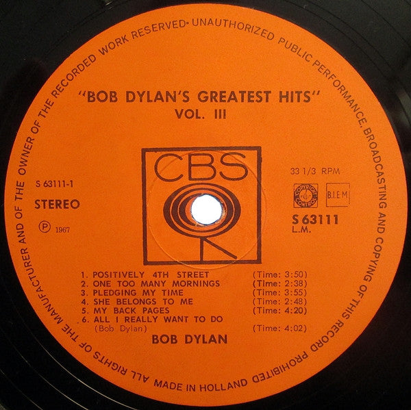 Bob Dylan - Bob Dylan's Greatest Hits Vol.III (LP Tweedehands)