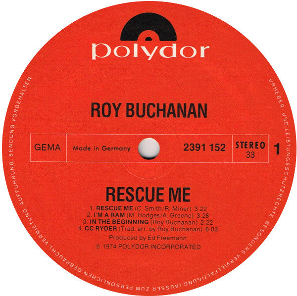 Roy Buchanan - Rescue Me (LP Tweedehands)