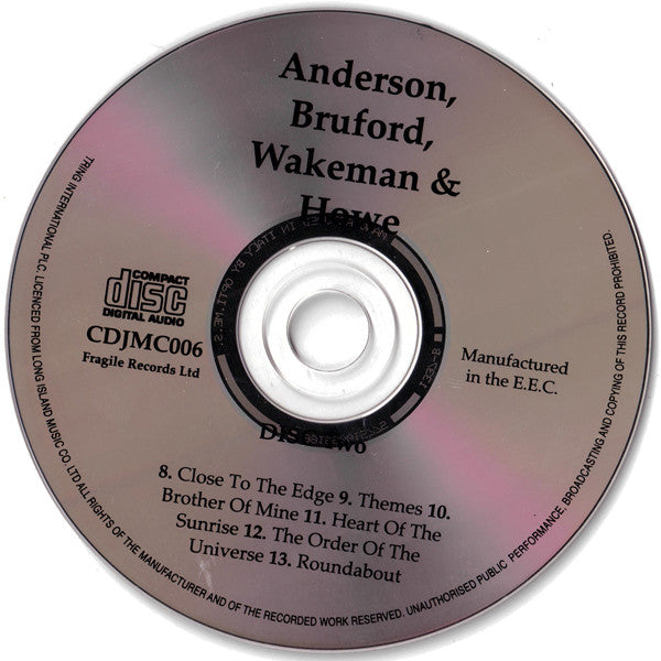 Anderson Bruford Wakeman Howe - An Evening Of Yes Music Plus (CD Tweedehands)