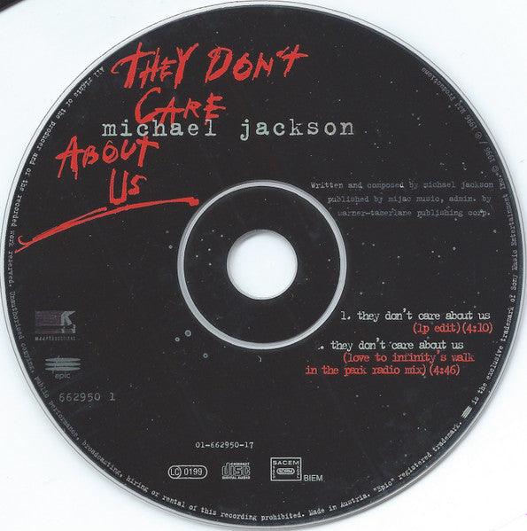 Michael Jackson - They Don't Care About Us (CD) - Discords.nl