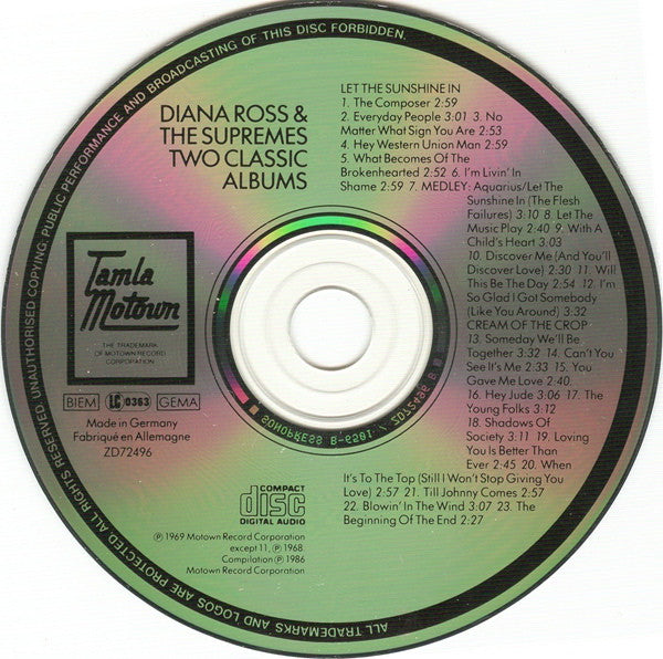 Supremes, The - Let The Sunshine In / Cream Of The Crop (CD)