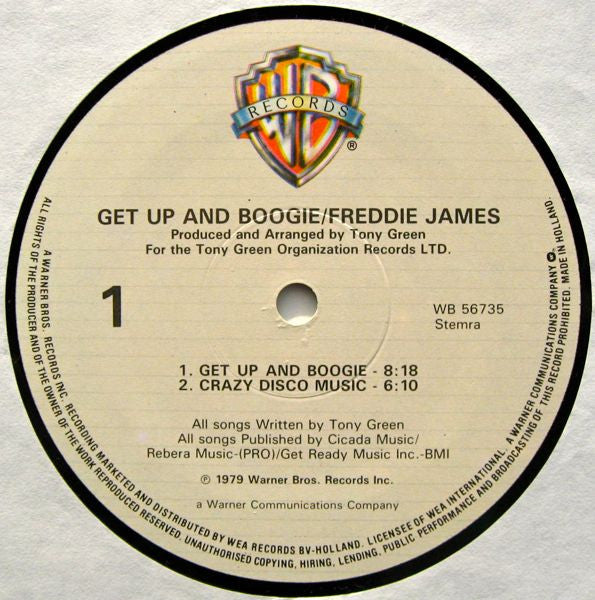 Freddie James - Get Up And Boogie (LP Tweedehands)