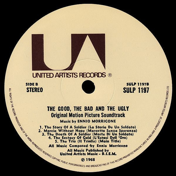 Ennio Morricone - The Good, The Bad  And The Ugly - Original Motion Picture Soundtrack (LP Tweedehands)