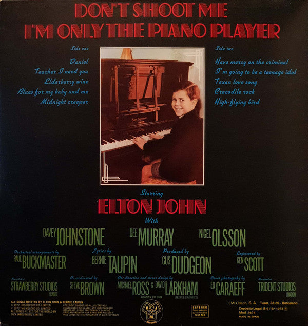 Elton John - Don't Shoot Me I'm Only The Piano Player (LP Tweedehands)