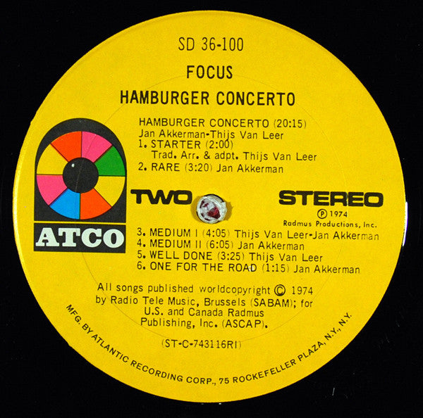 Focus - Hamburger Concerto (LP Tweedehands)