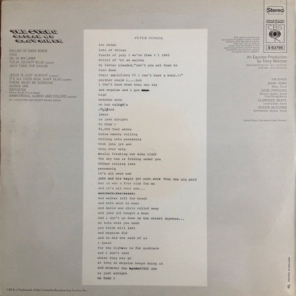 Byrds, The - Ballad Of Easy Rider (LP Tweedehands) - Discords.nl