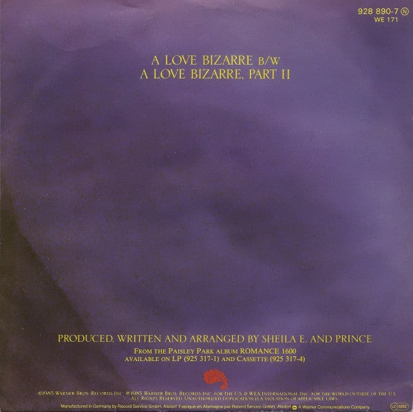 Sheila E. - A Love Bizarre (7-inch Tweedehands)