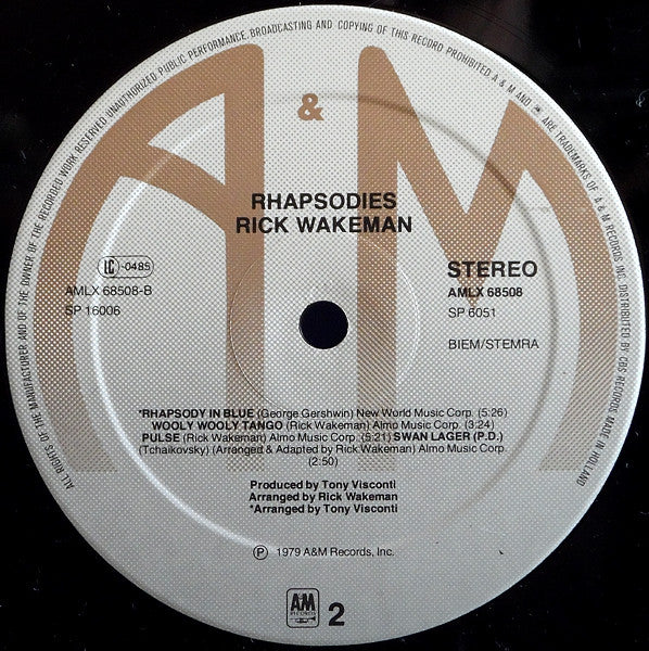 Rick Wakeman - Rhapsodies (LP Tweedehands)