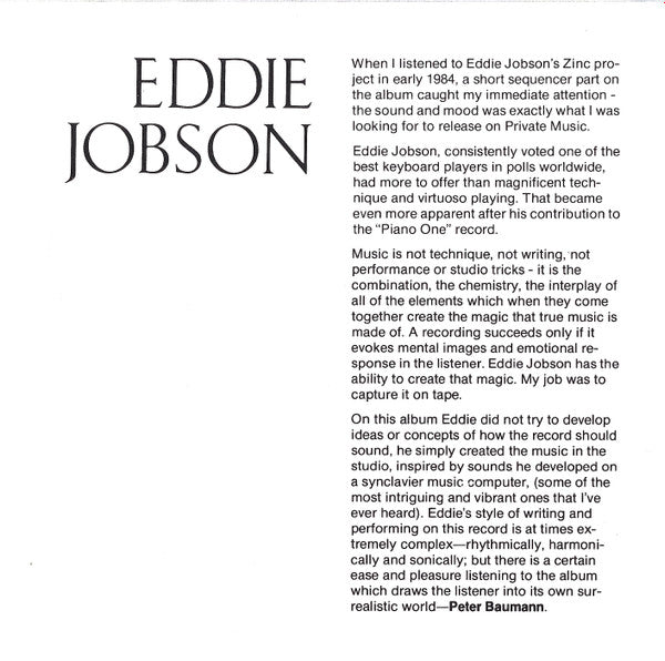 Eddie Jobson - Theme Of Secrets (CD Tweedehands)