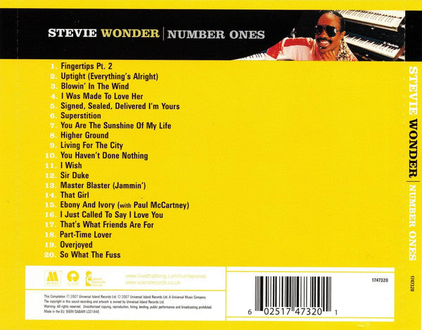 Stevie Wonder - Number Ones (CD Tweedehands)