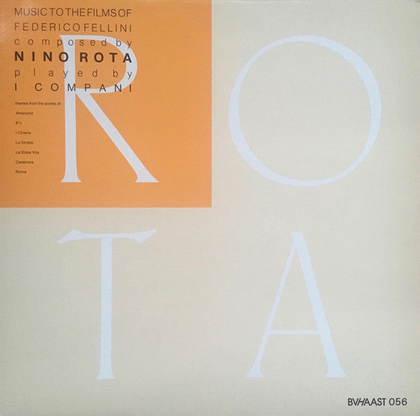 Nino Rota - I Compani - Music To The Films Of Federico Fellini Composed By Nino Rota Played By I Compani (LP Tweedehands)