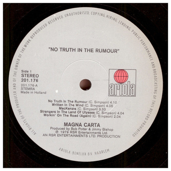 Magna Carta - No Truth In The Rumour (LP Tweedehands)