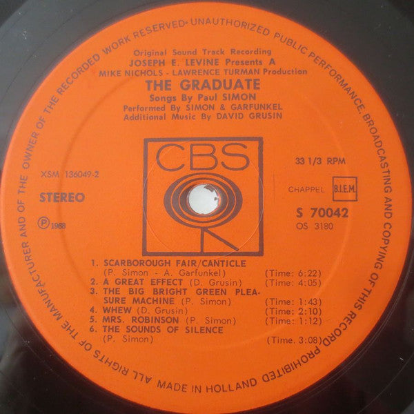 Paul Simon, Simon & Garfunkel, Dave Grusin - The Graduate (The Original Soundtrack Recording) (LP Tweedehands)