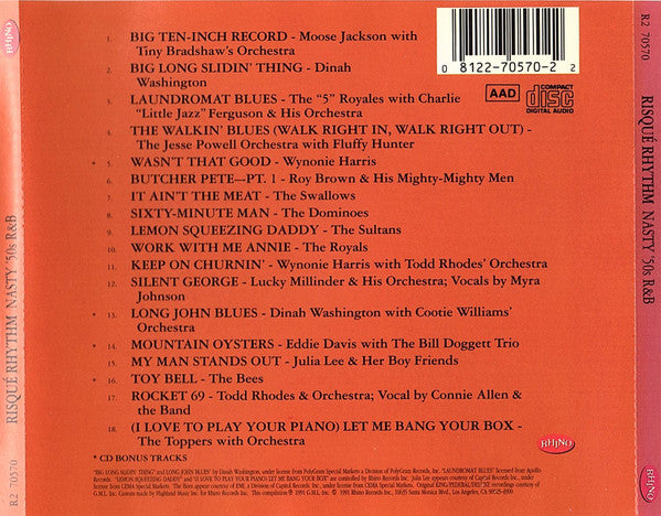 Various - Risqué Rhythm Nasty '50s R&B (CD Tweedehands) - Discords.nl
